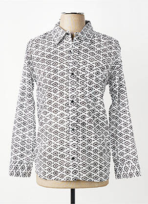 Chemise manches longues imprimé fantaisie blanc BAMBOO'S homme