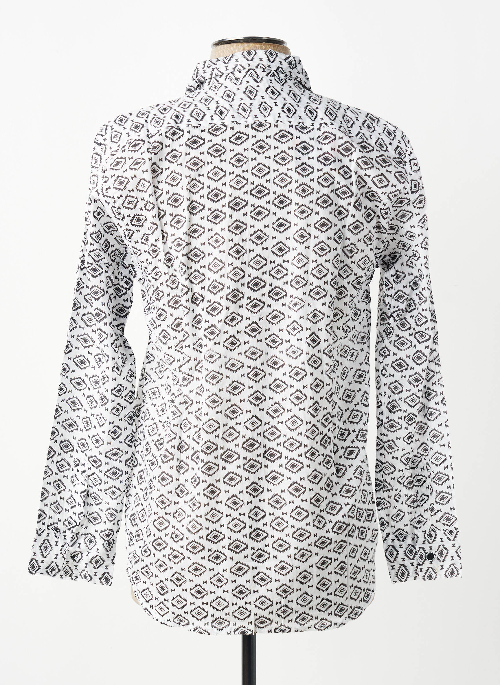Chemise manches longues imprimé fantaisie blanc BAMBOO'S homme