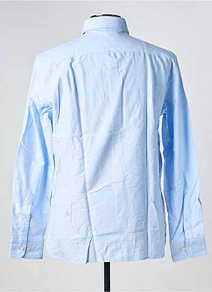 Chemise manches longues tissage popeline bleu HACKETT homme