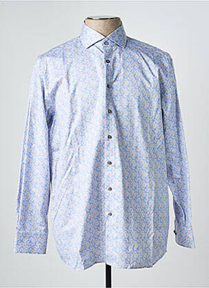 Chemise manches longues imprimé fantaisie bleu 1863 BY ETERNA homme
