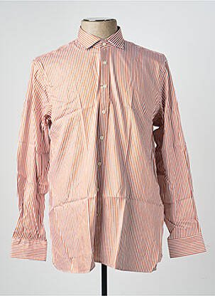 Chemise manches longues tissage popeline orange HACKETT homme