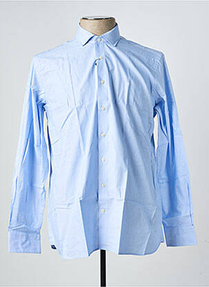 Chemise manches longues tissage popeline bleu HACKETT homme