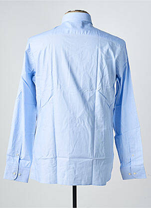 Chemise manches longues tissage popeline bleu HACKETT homme