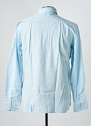 Chemise manches longues tissage popeline bleu HACKETT homme