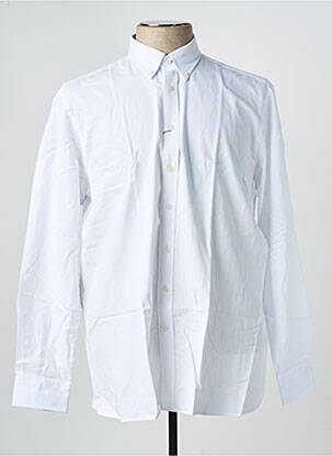 Chemise manches longues tissage popeline blanc HACKETT homme