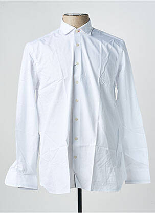 Chemise manches longues tissage popeline blanc HACKETT homme