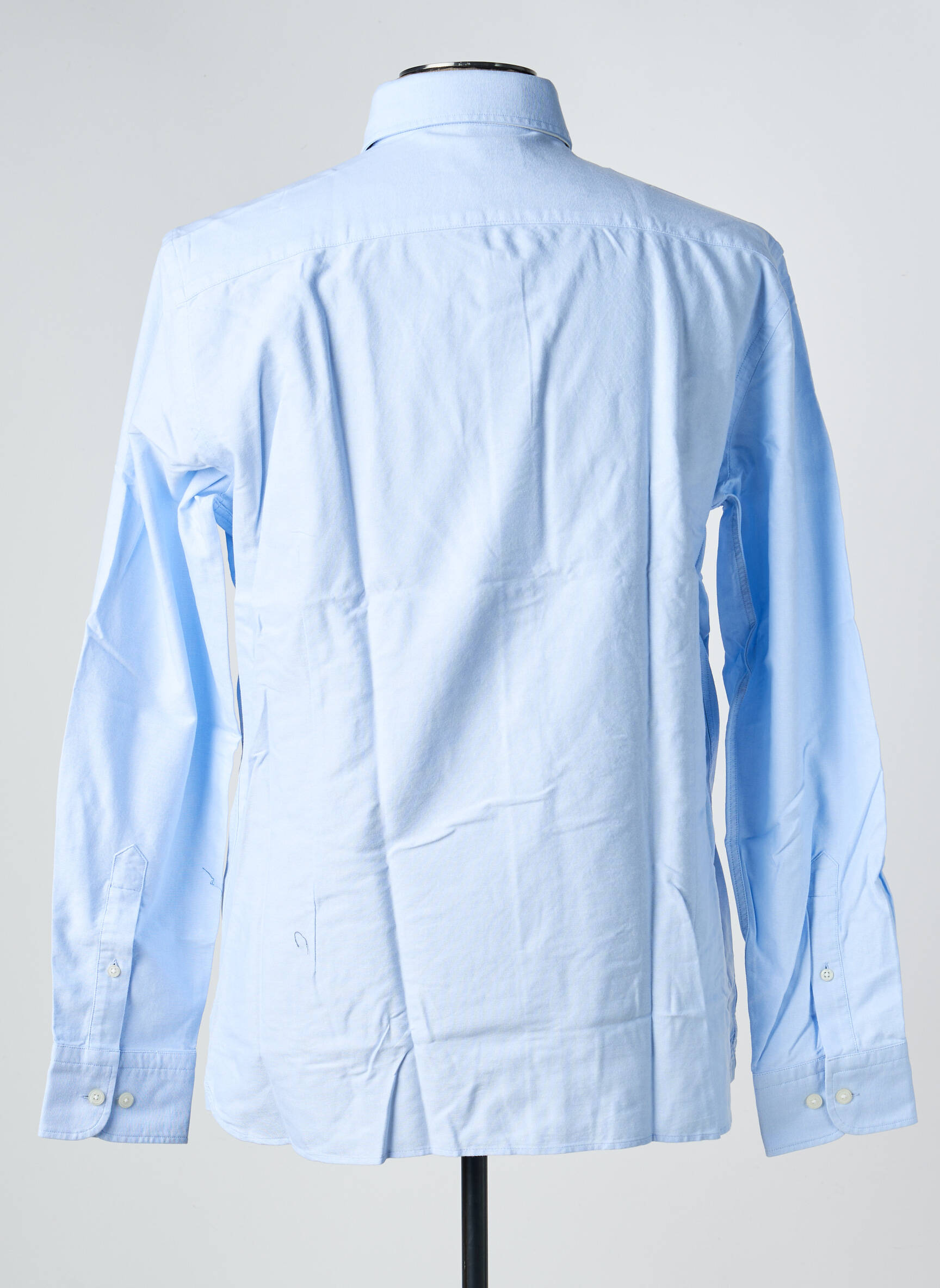 Chemise manches longues tissage popeline bleu HACKETT homme