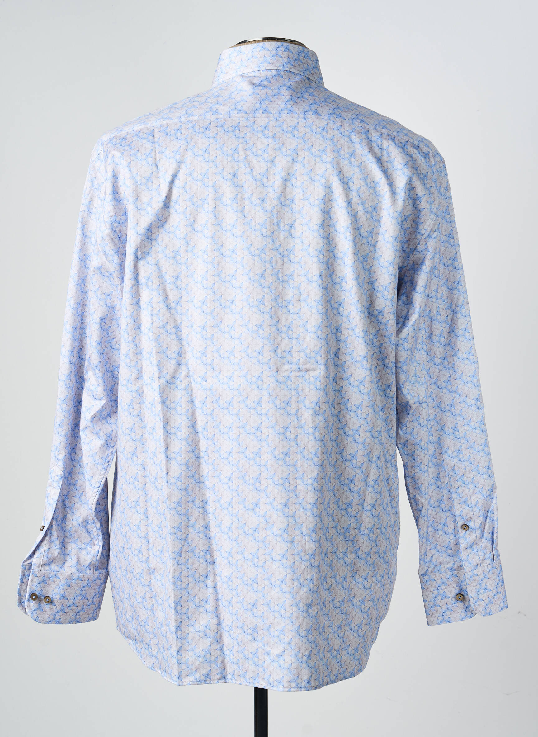 Chemise manches longues imprimé fantaisie bleu 1863 BY ETERNA homme