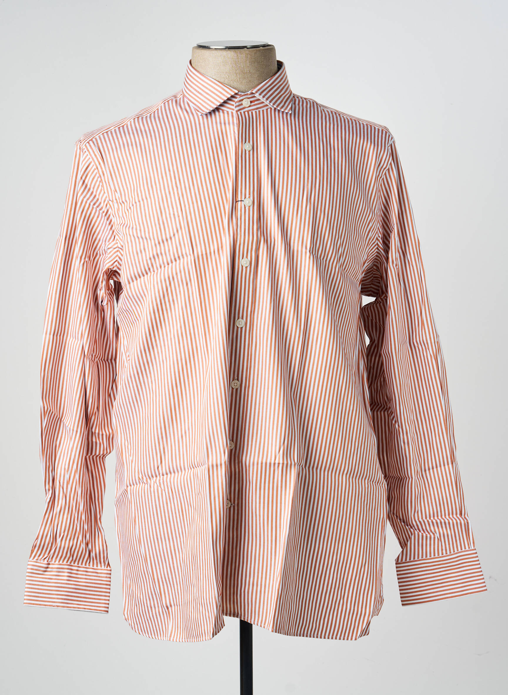 Chemise manches longues tissage popeline orange HACKETT homme