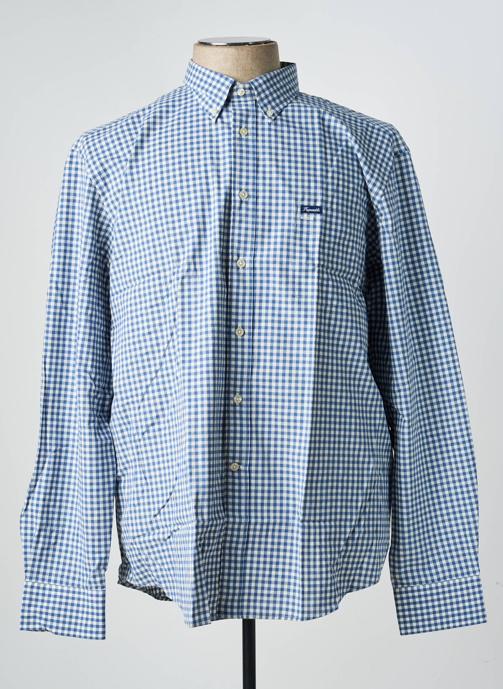 Chemise manches longues poches bleu FACONNABLE homme