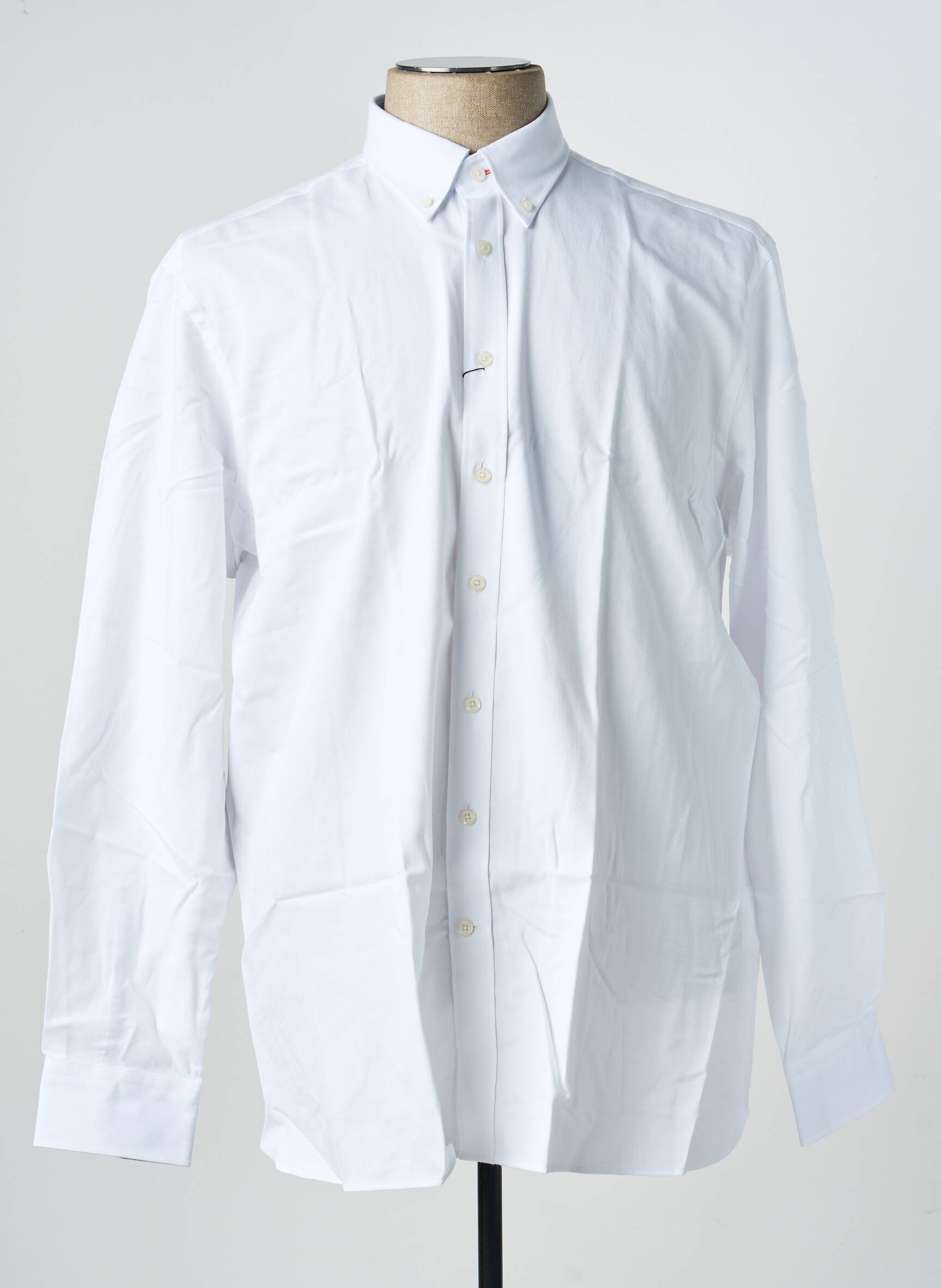 Chemise manches longues tissage popeline blanc HACKETT homme