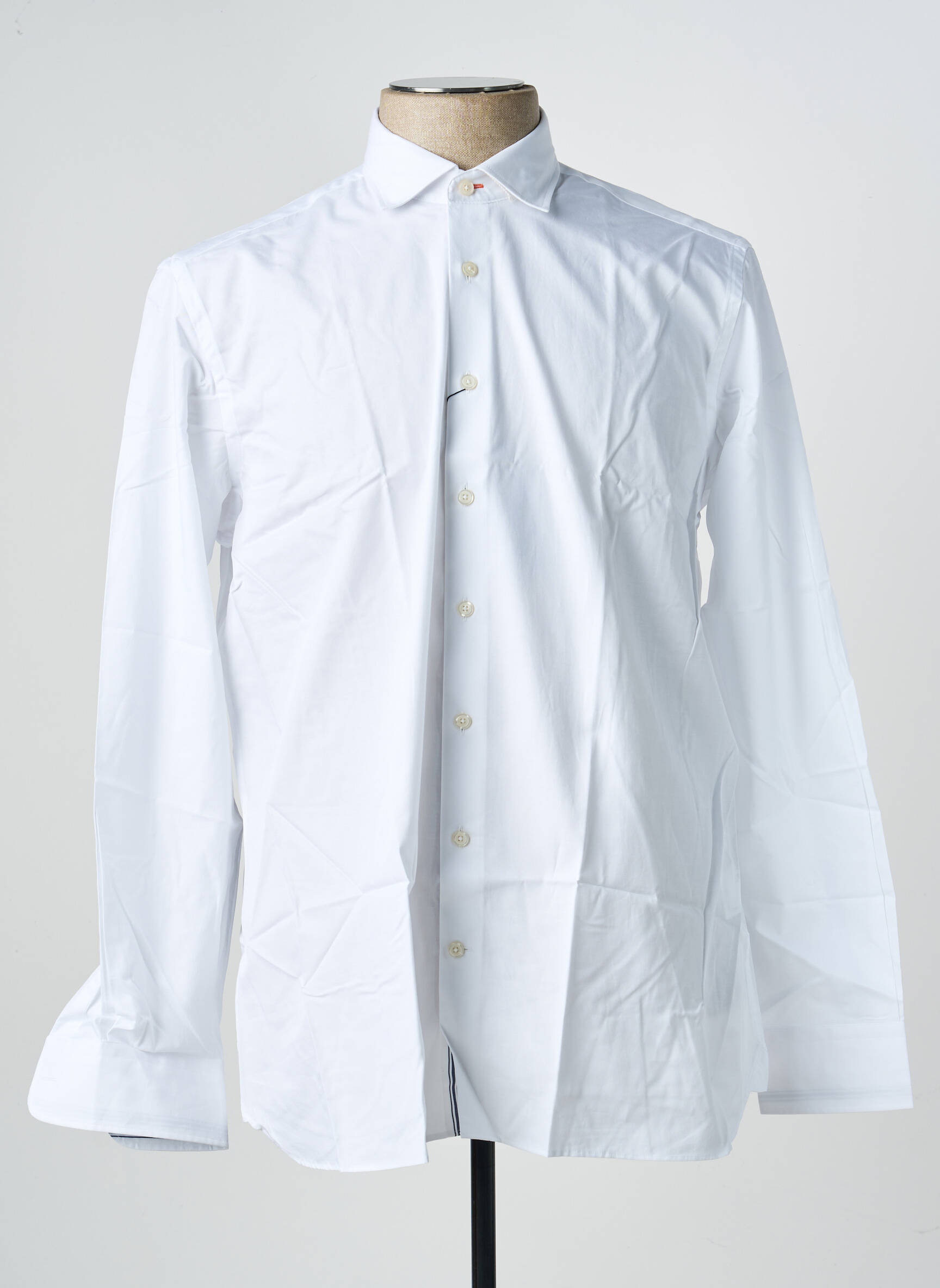 Chemise manches longues tissage popeline blanc HACKETT homme