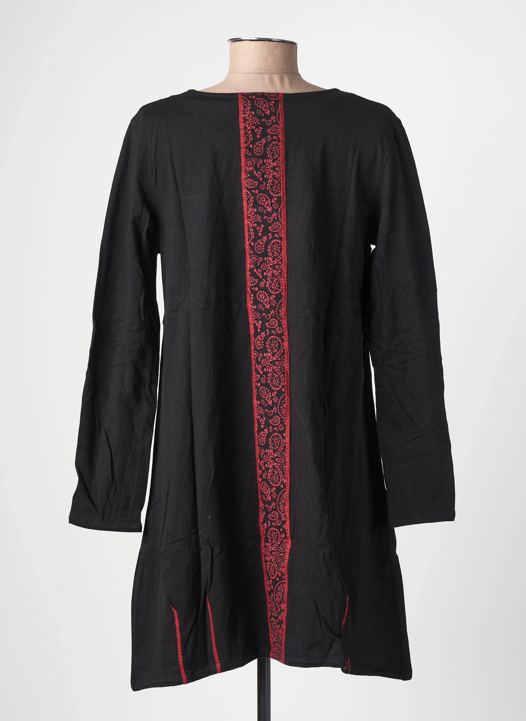 Robe courte manches longues manches longues noir SINOE BY BAMBOO'S femme