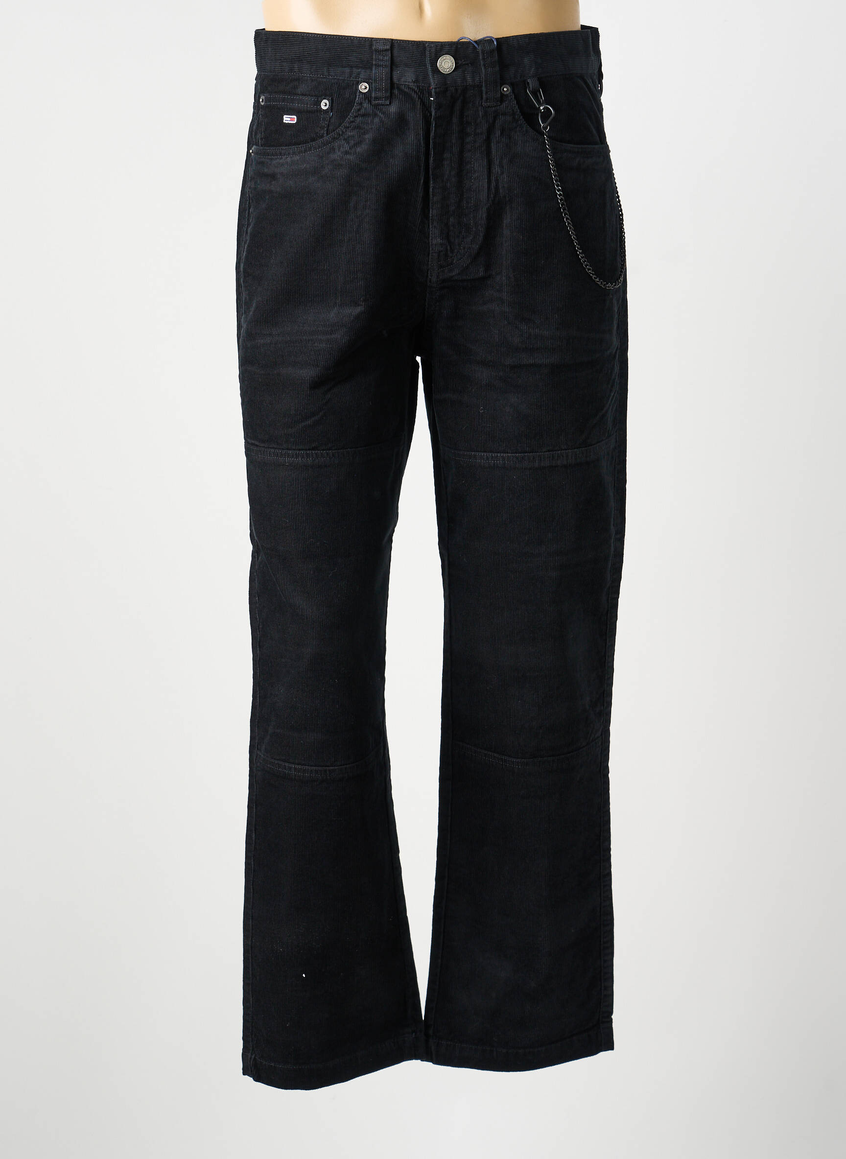 Pantalon droit stretch taille normale noir TOMMY HILFIGER homme