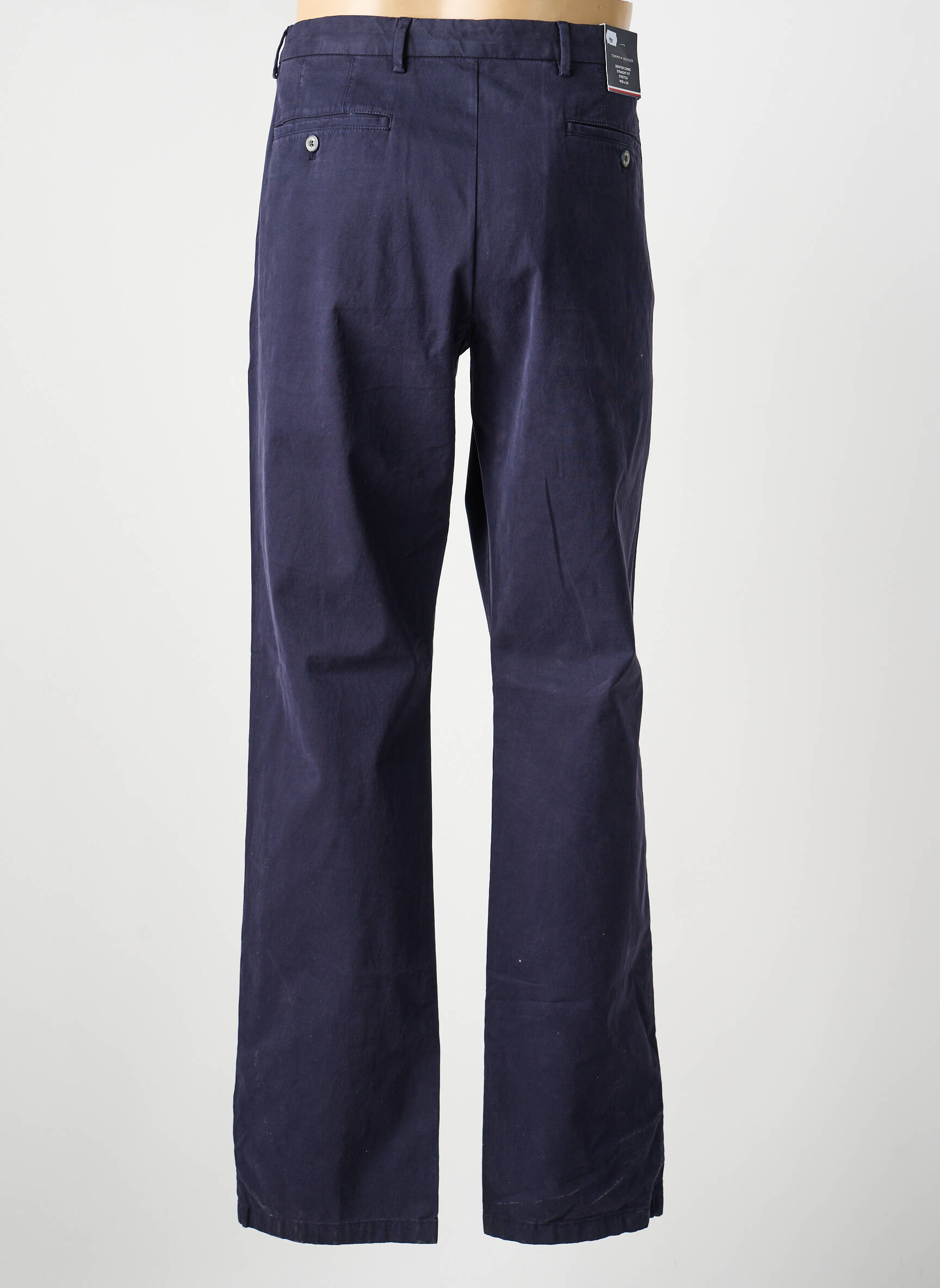 Pantalon chino stretch taille normale bleu TOMMY HILFIGER homme