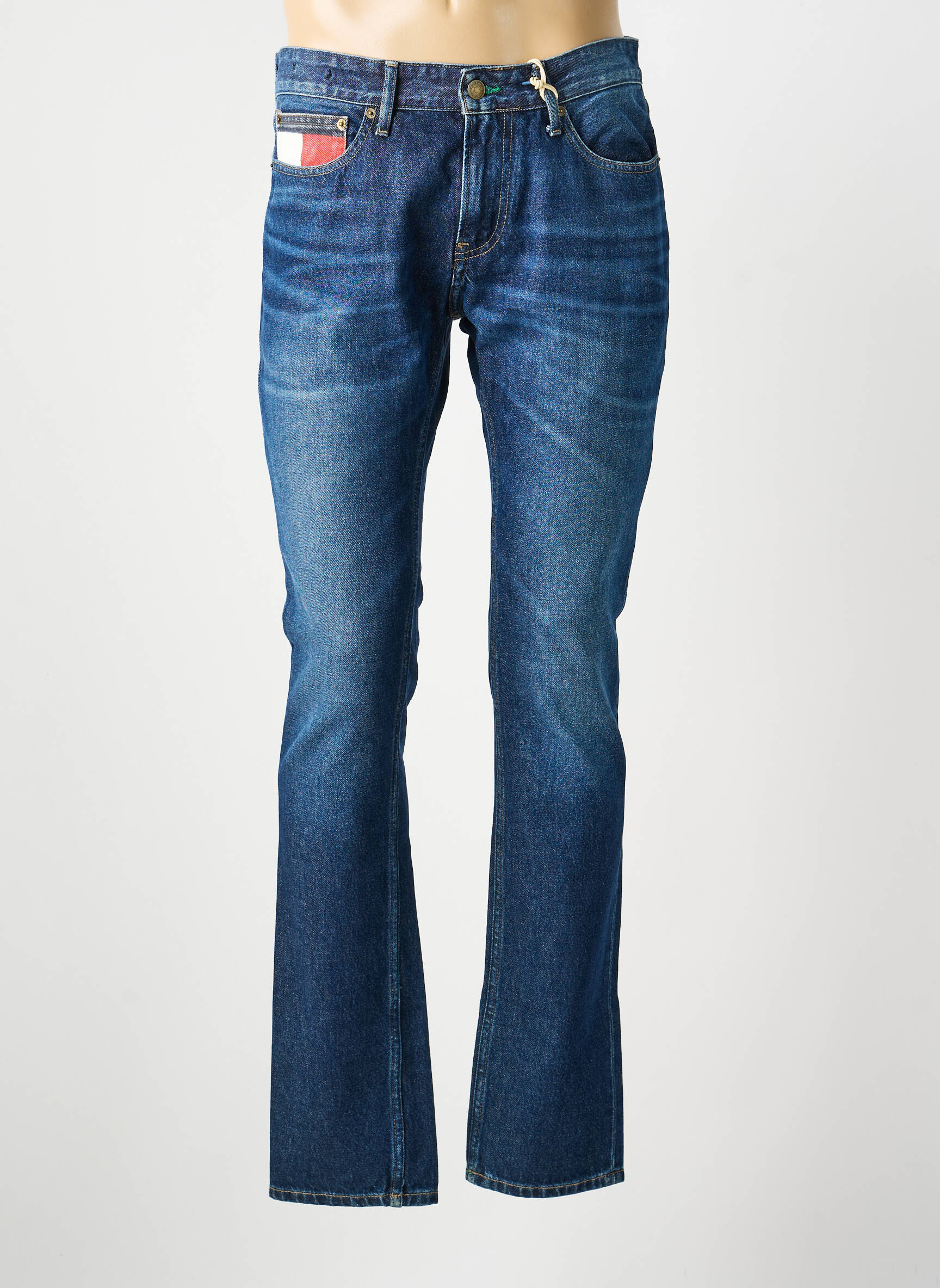 Jeans coupe slim stretch taille normale bleu TOMMY HILFIGER homme