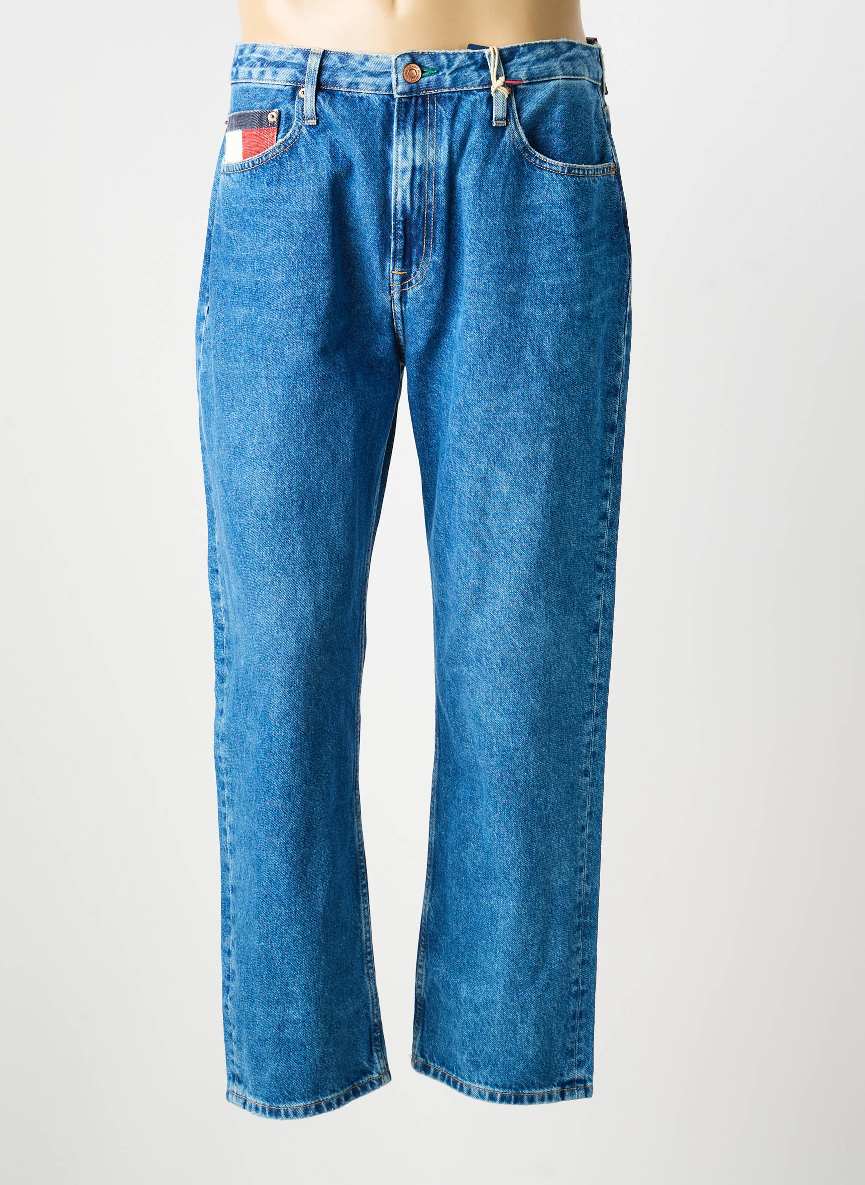 Jeans coupe droite stretch taille normale bleu TOMMY HILFIGER homme