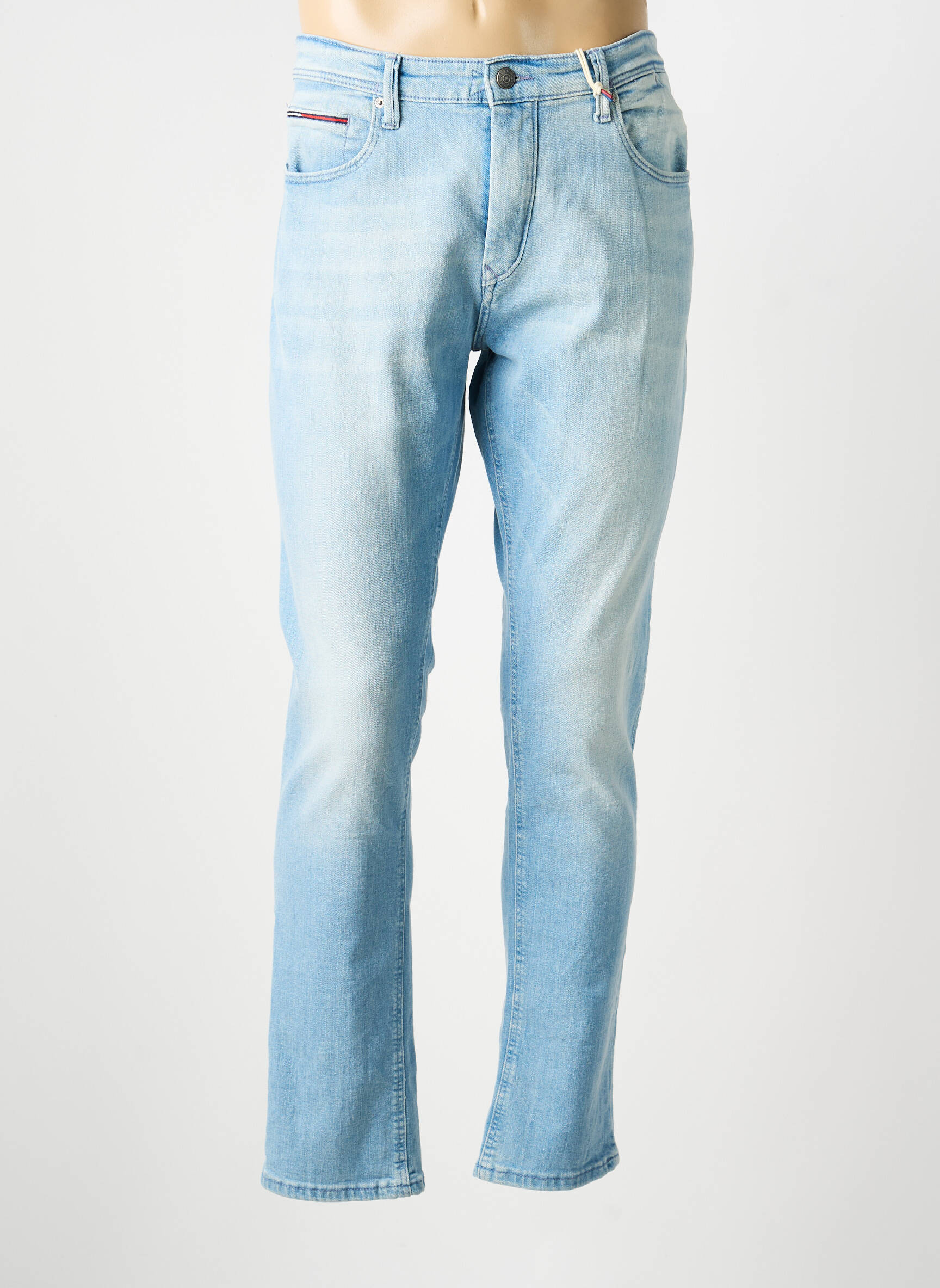 Jeans coupe slim stretch taille normale bleu TOMMY HILFIGER homme