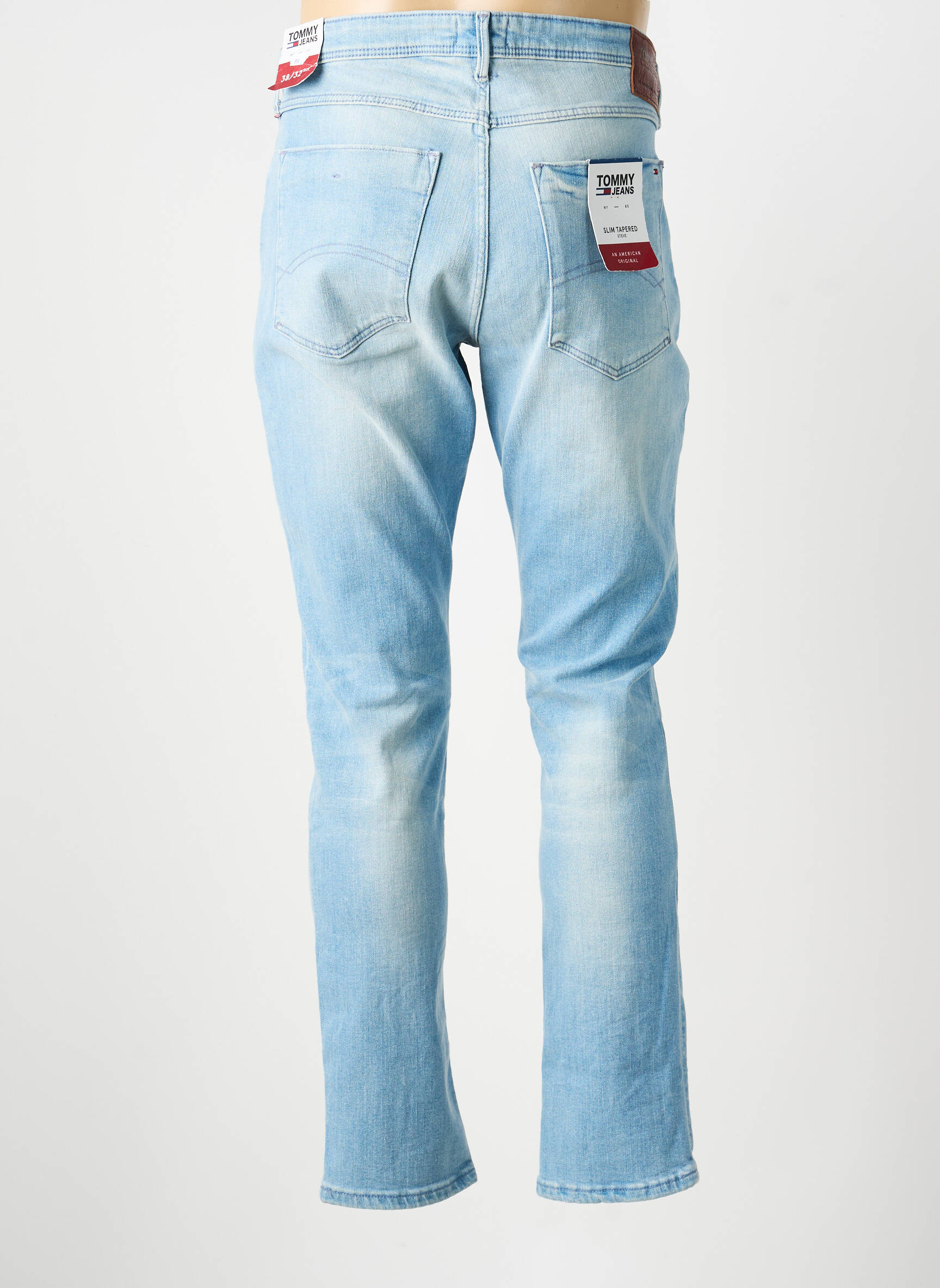 Jeans coupe slim stretch taille normale bleu TOMMY HILFIGER homme