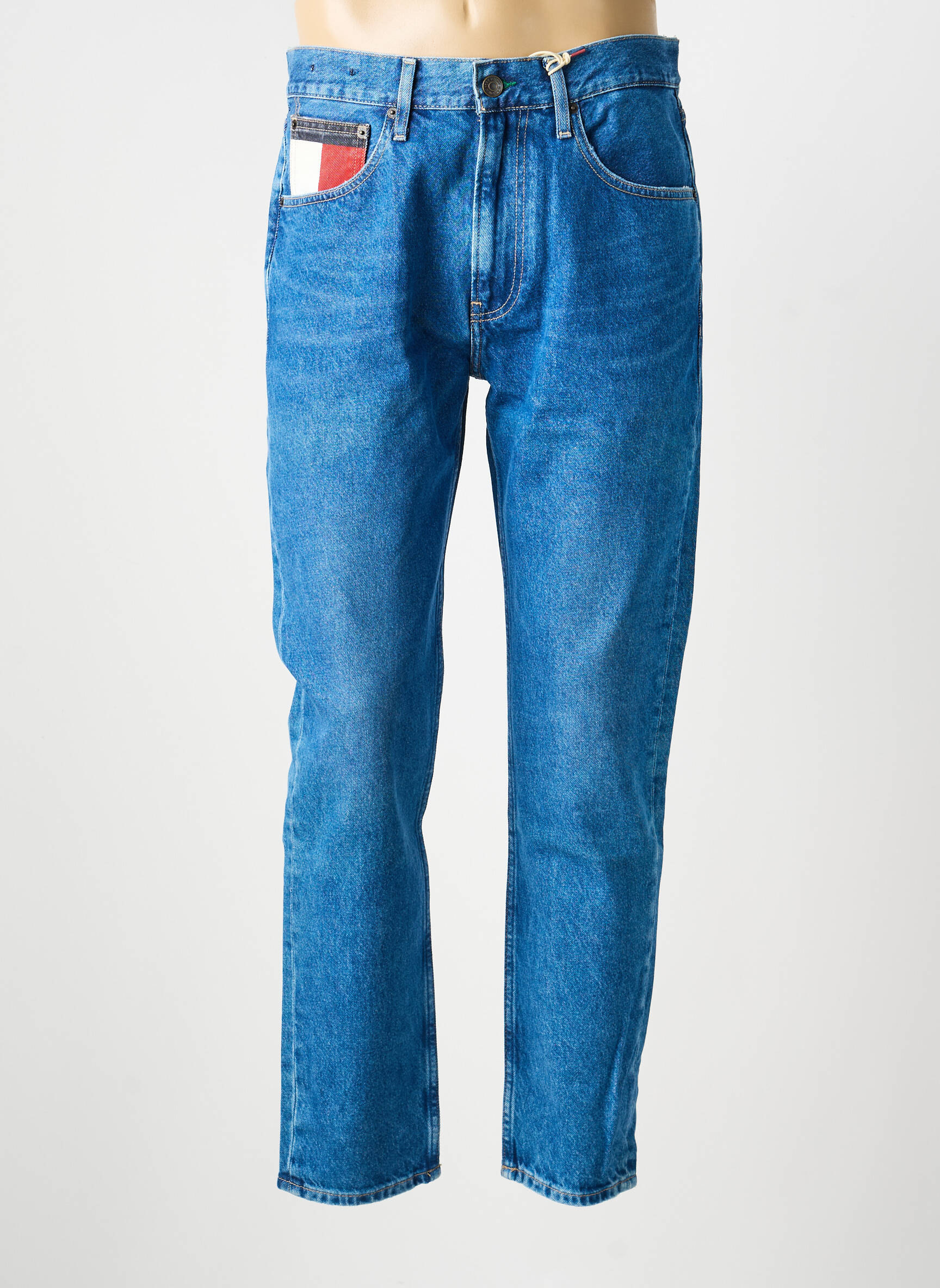 Jeans coupe slim stretch taille normale bleu TOMMY HILFIGER homme