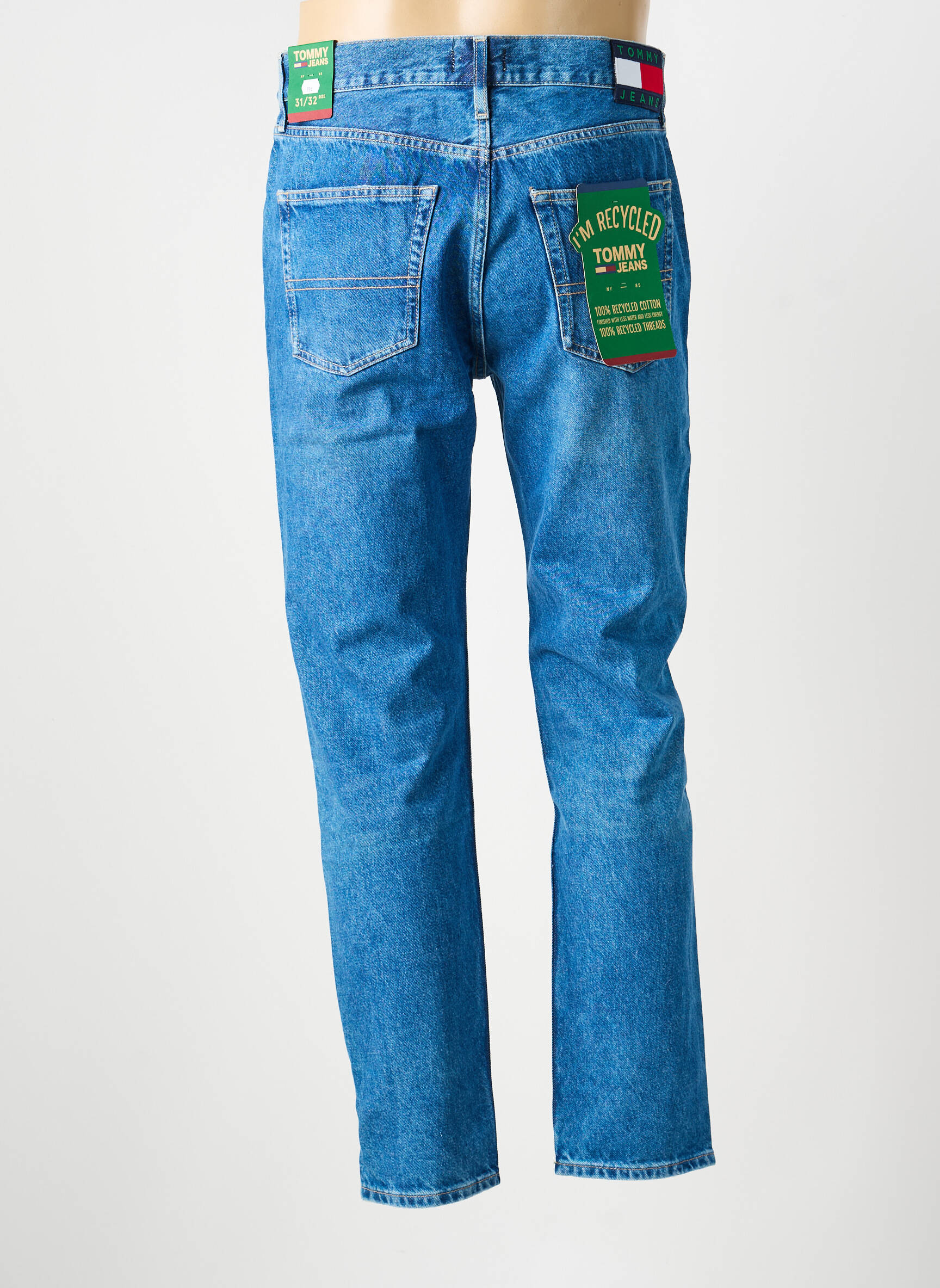 Jeans coupe slim stretch taille normale bleu TOMMY HILFIGER homme