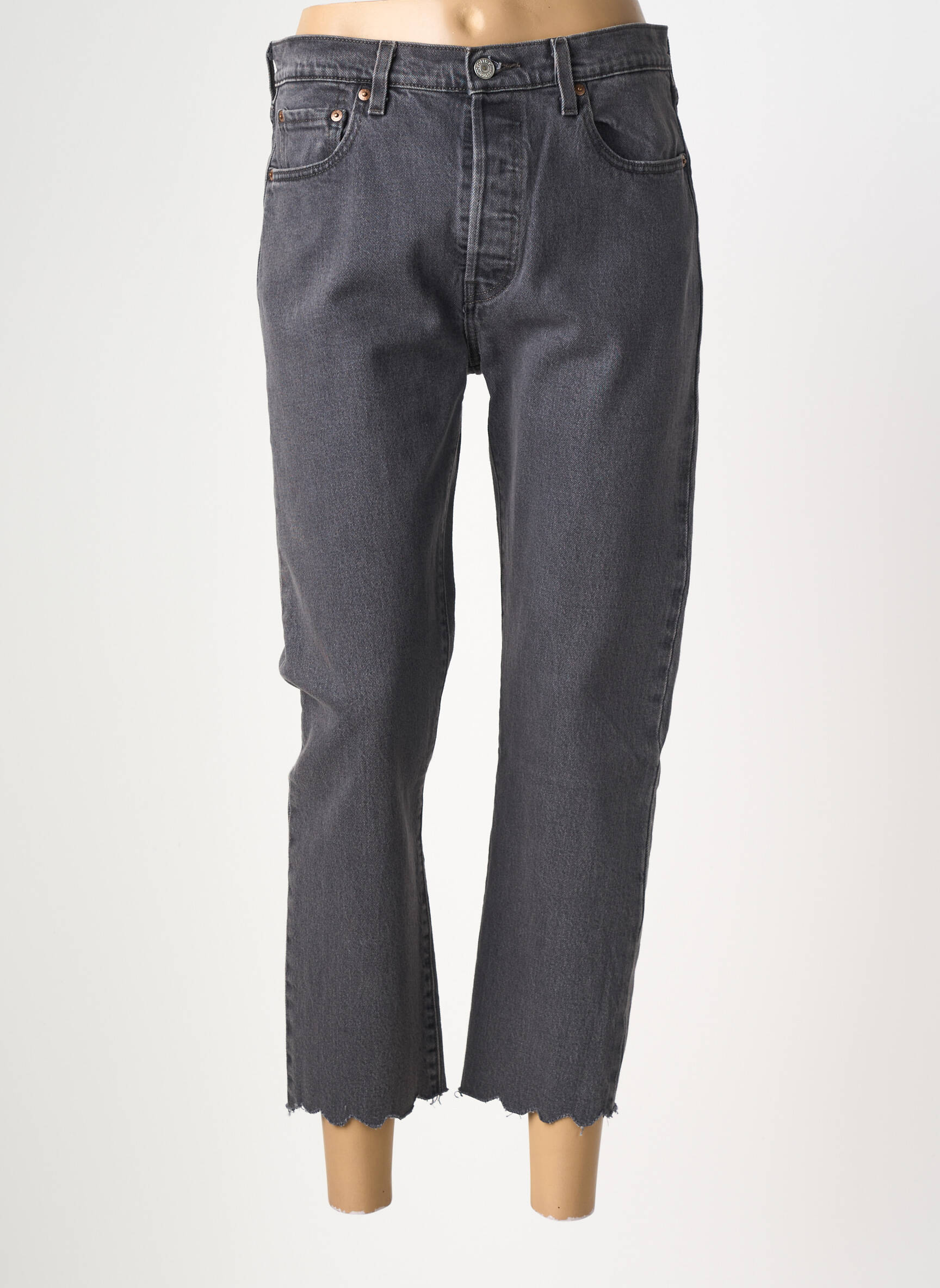 Jeans coupe droite stretch taille normale noir LEVI'S femme