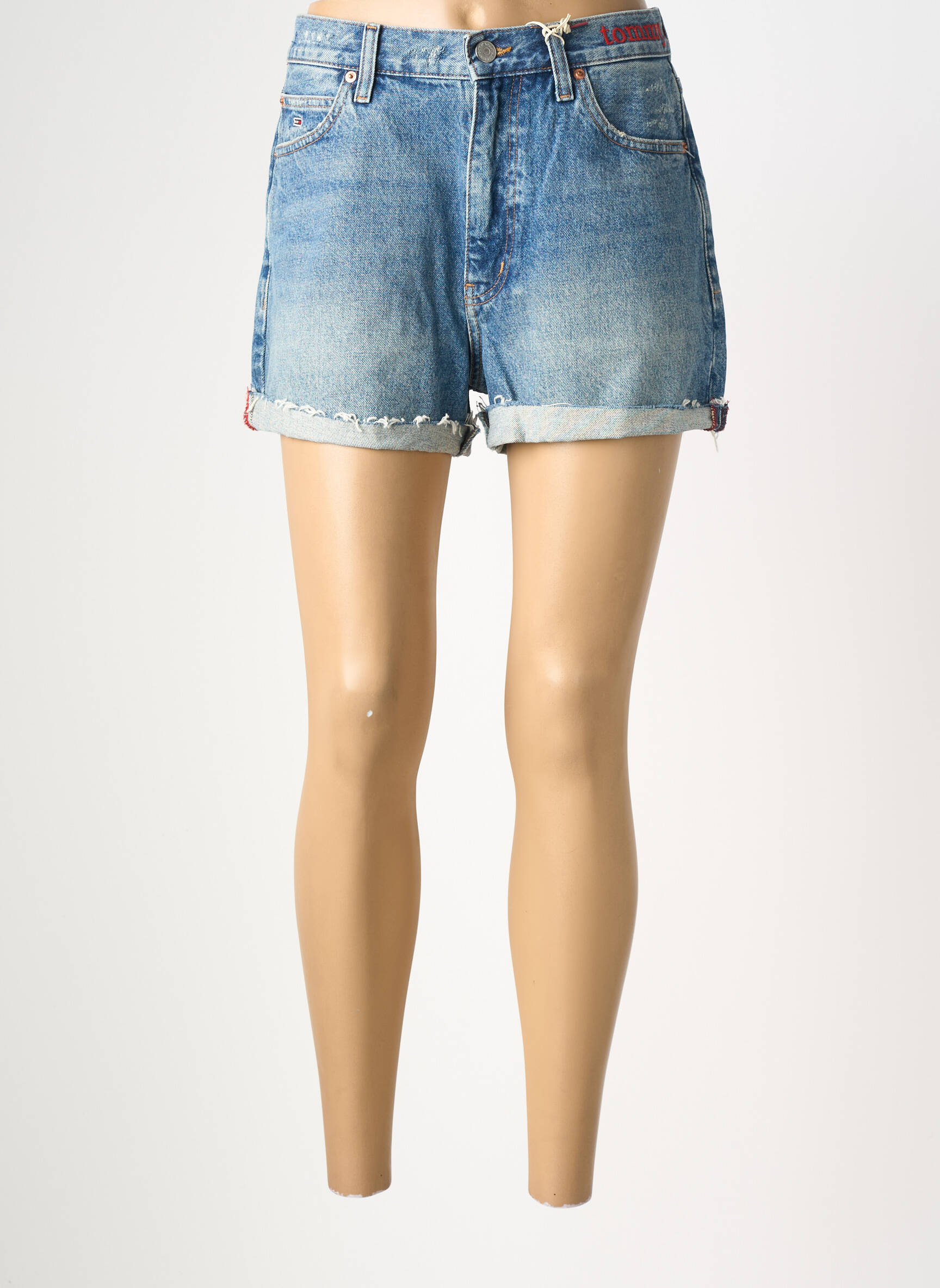 Short tissage denim taille normale bleu TOMMY HILFIGER femme