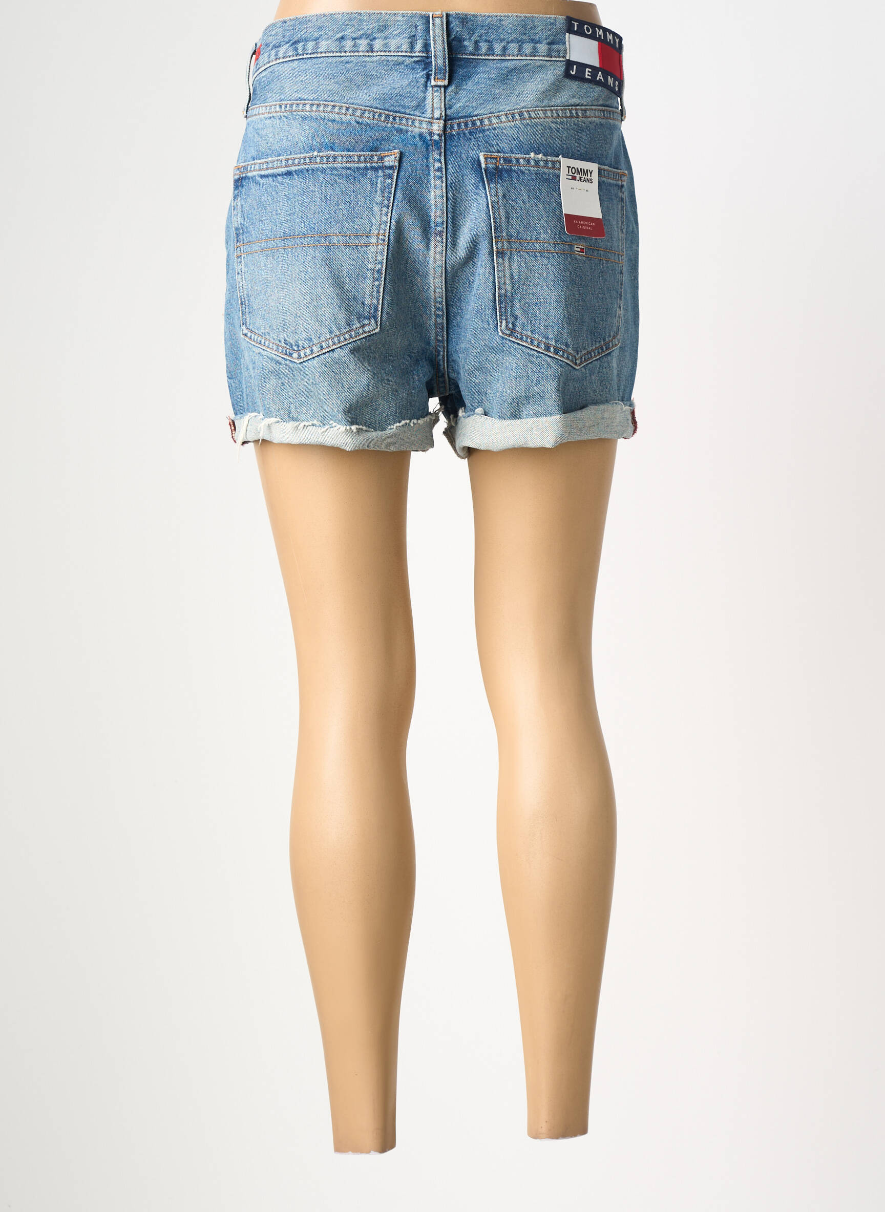 Short tissage denim taille normale bleu TOMMY HILFIGER femme