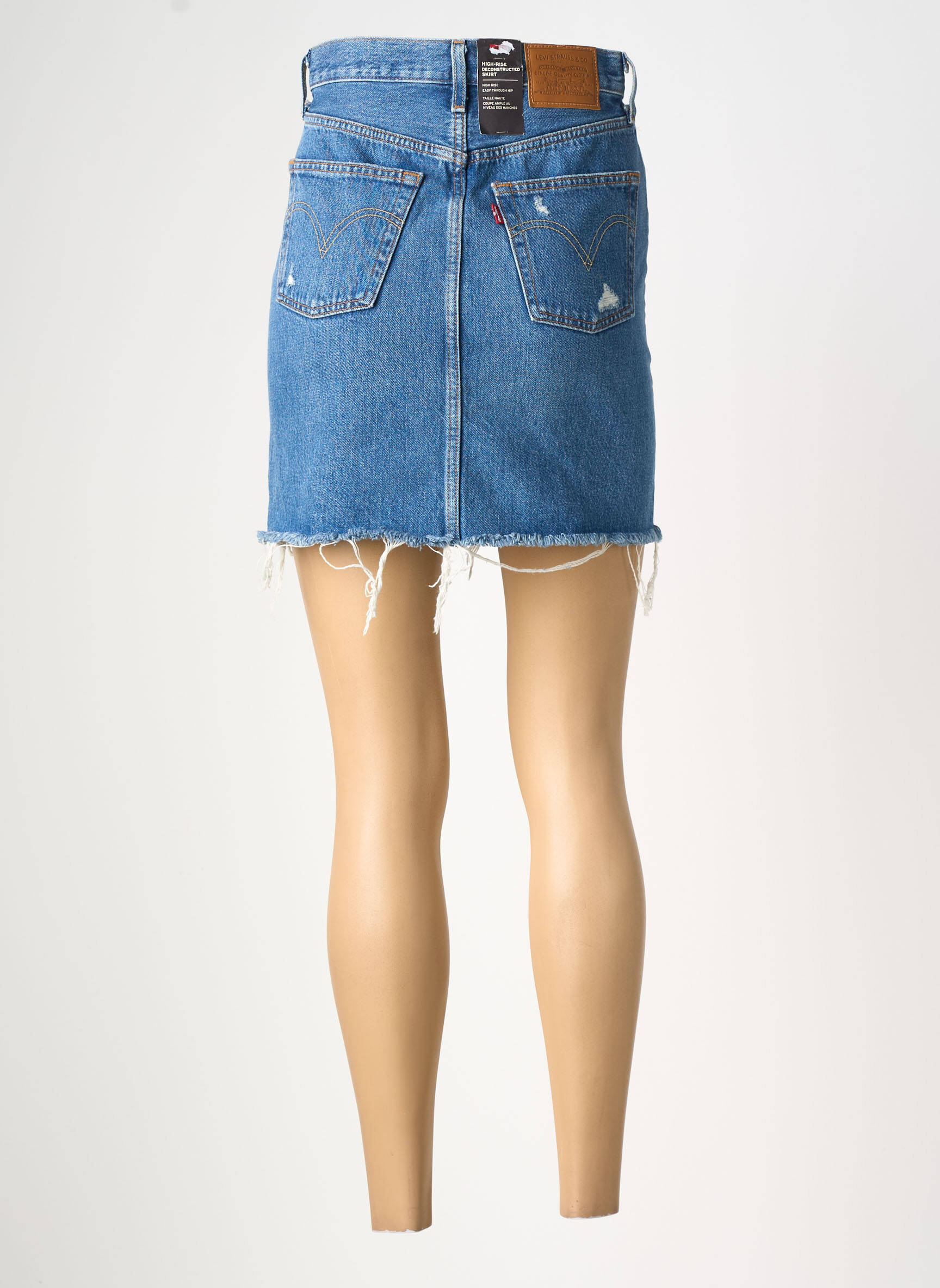 Jupe courte poches bleu LEVI'S femme