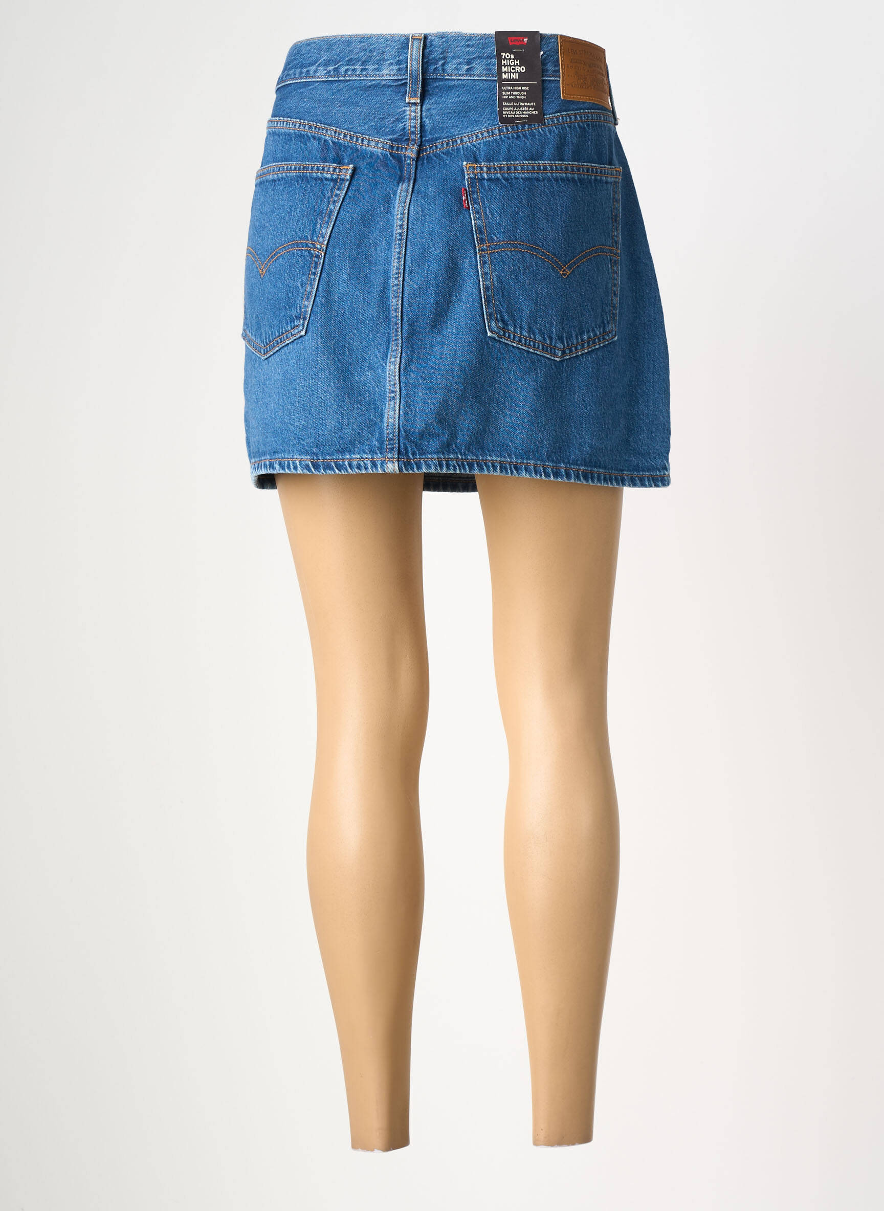 Jupe courte poches bleu LEVI'S femme