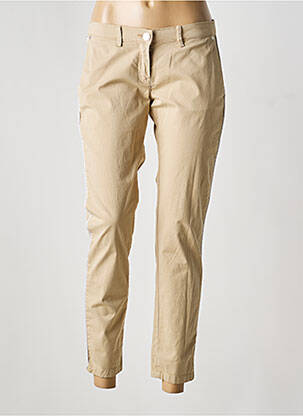 Pantalon chino stretch taille normale beige TRUSSARDI JEANS femme