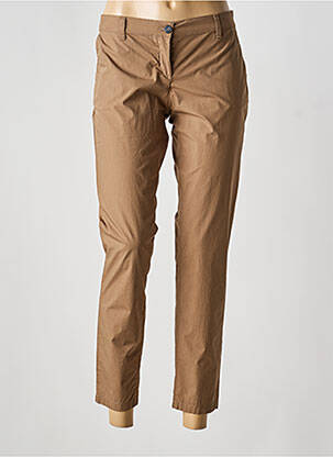 Pantalon chino stretch taille normale marron TRUSSARDI JEANS femme