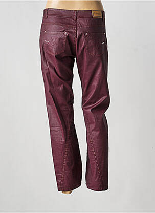 Pantalon droit stretch taille normale violet ET COMPAGNIE femme