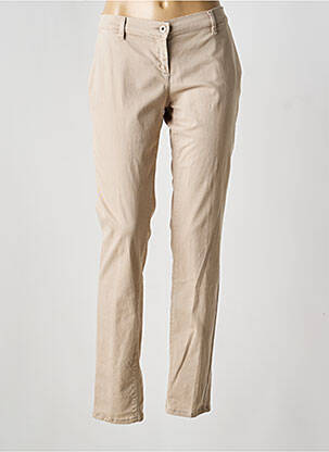 Pantalon chino tissage popeline taille normale beige TRUSSARDI JEANS femme