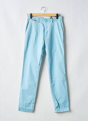 Pantalon chino fermeture zippée sous rabat avec crochet taille normale bleu TOMMY HILFIGER homme