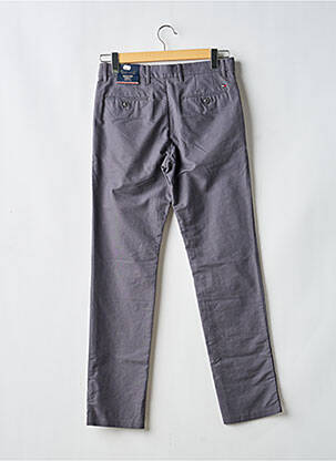Pantalon chino fermeture zippée sous rabat avec crochet taille normale gris TOMMY HILFIGER homme