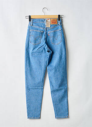 Jean coupe mom effet usé délavé taille normale bleu LEVI'S femme