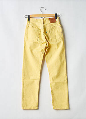 Jeans coupe droite broderie rivets taille haute jaune LEVI'S femme