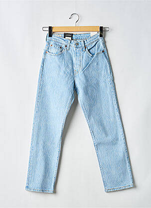 Jeans coupe droite broderie rivets taille haute bleu LEVI'S femme