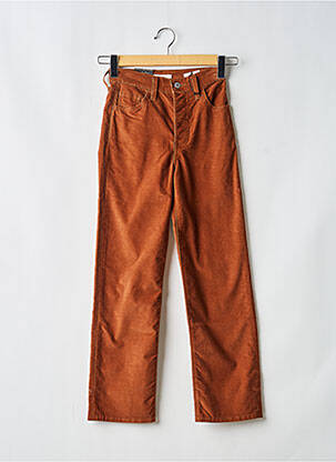 Pantalon droit stretch taille haute marron LEVI'S femme
