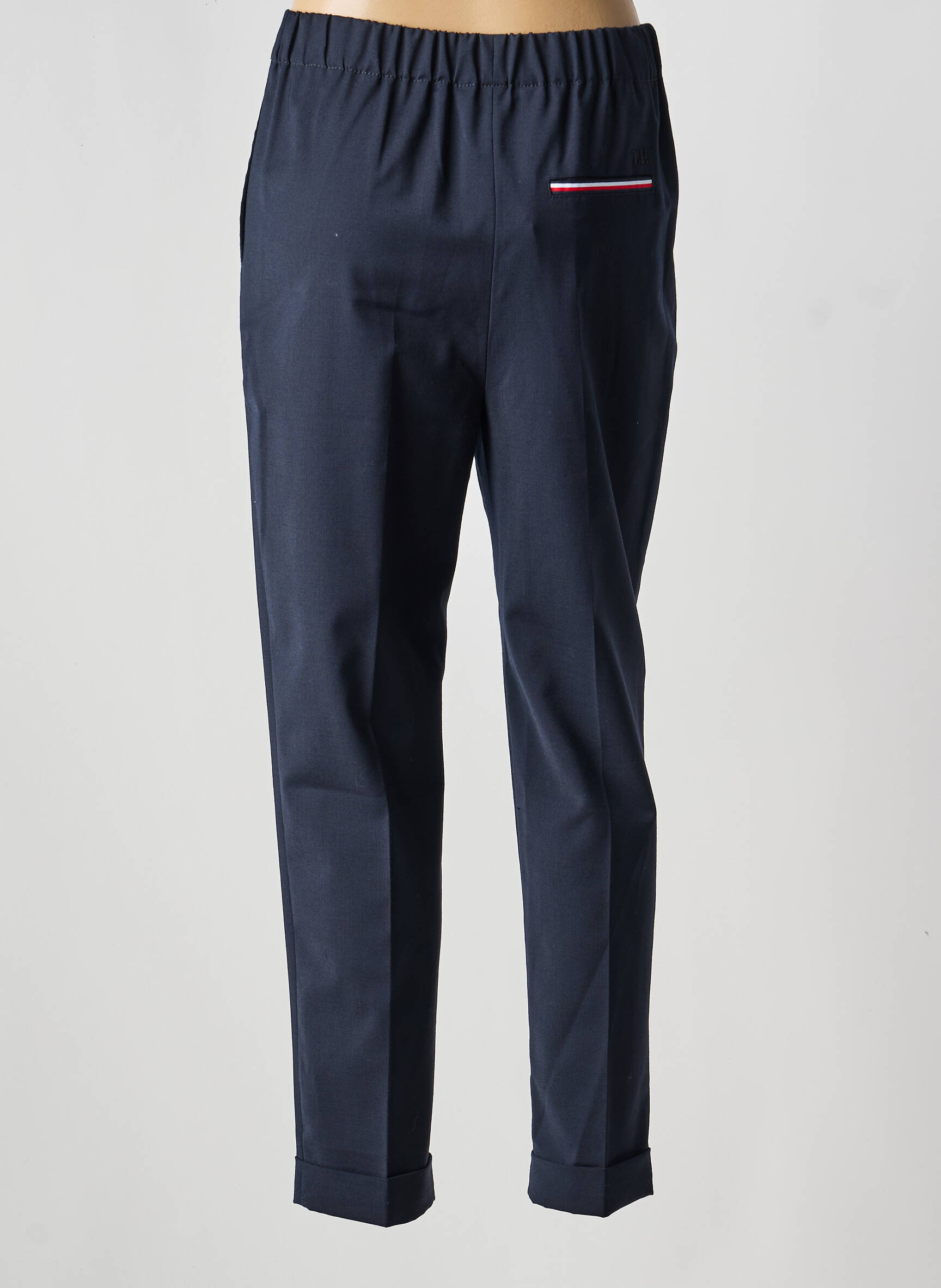 Pantalon slim taille élastique taille normale bleu TOMMY HILFIGER femme