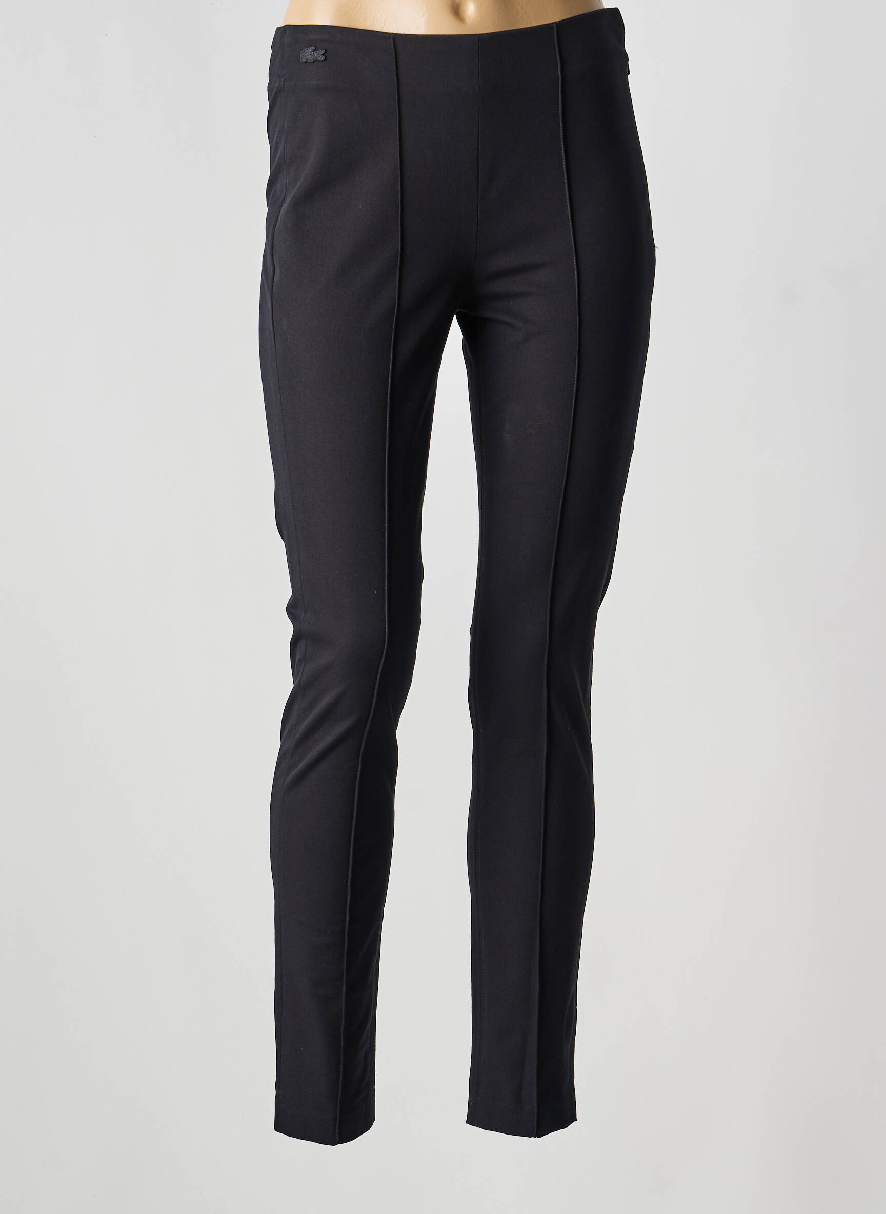 Pantalon slim stretch taille normale noir LACOSTE femme