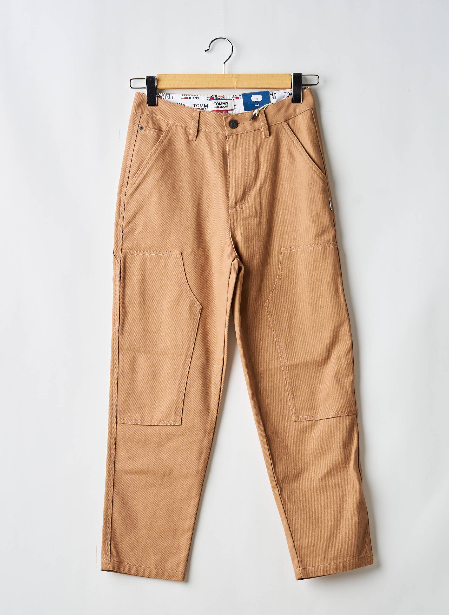 Pantalon droit stretch taille normale marron TOMMY HILFIGER homme