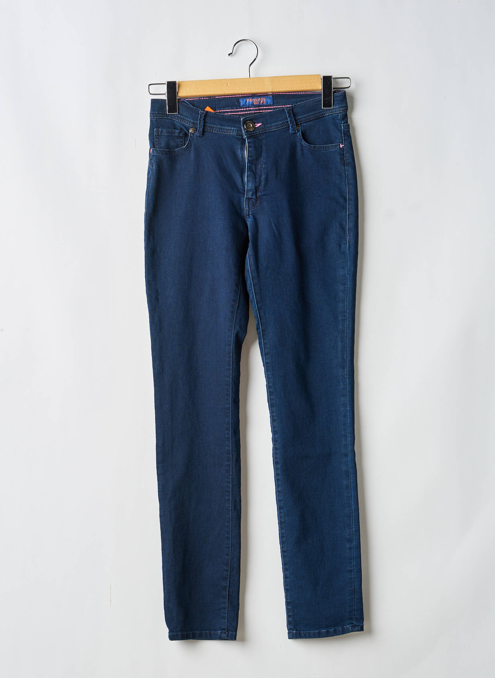 Jeans coupe slim stretch taille normale bleu TRUSSARDI JEANS femme