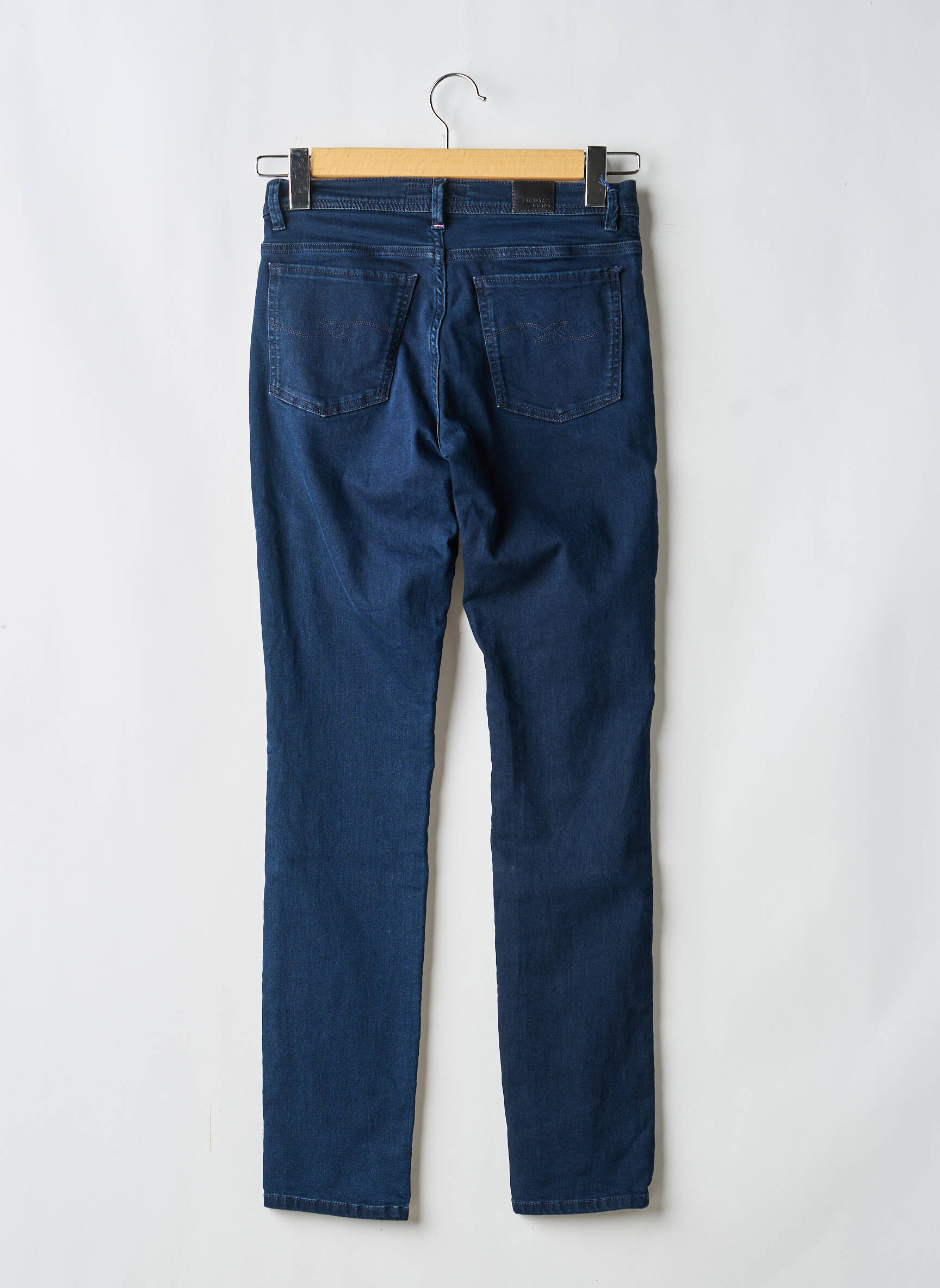 Jeans coupe slim stretch taille normale bleu TRUSSARDI JEANS femme