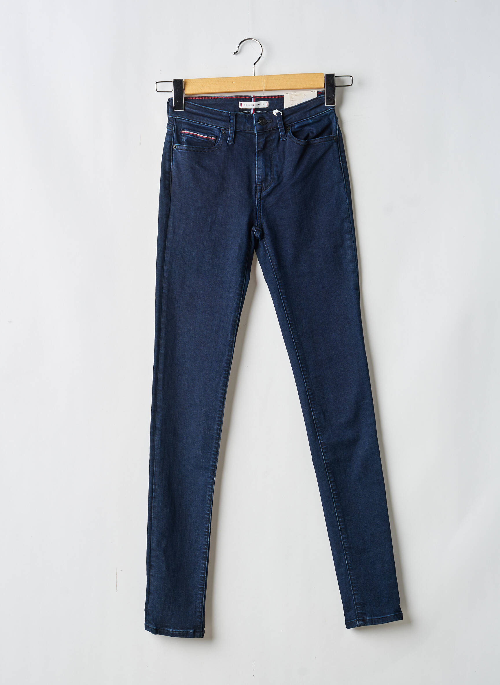 Jeans coupe slim stretch taille normale bleu TOMMY HILFIGER femme