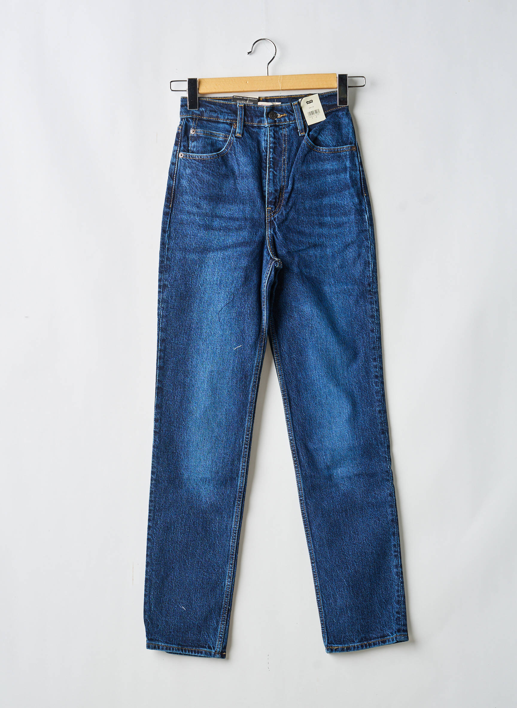 Jeans coupe slim broderie rivets taille normale bleu LEVI'S femme
