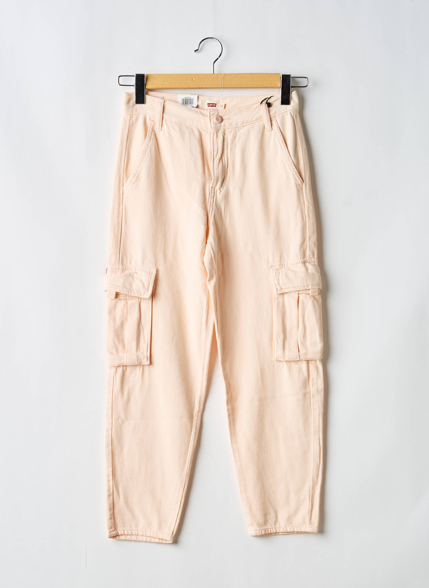 Pantalon cargo poches taille normale rose LEVI'S femme