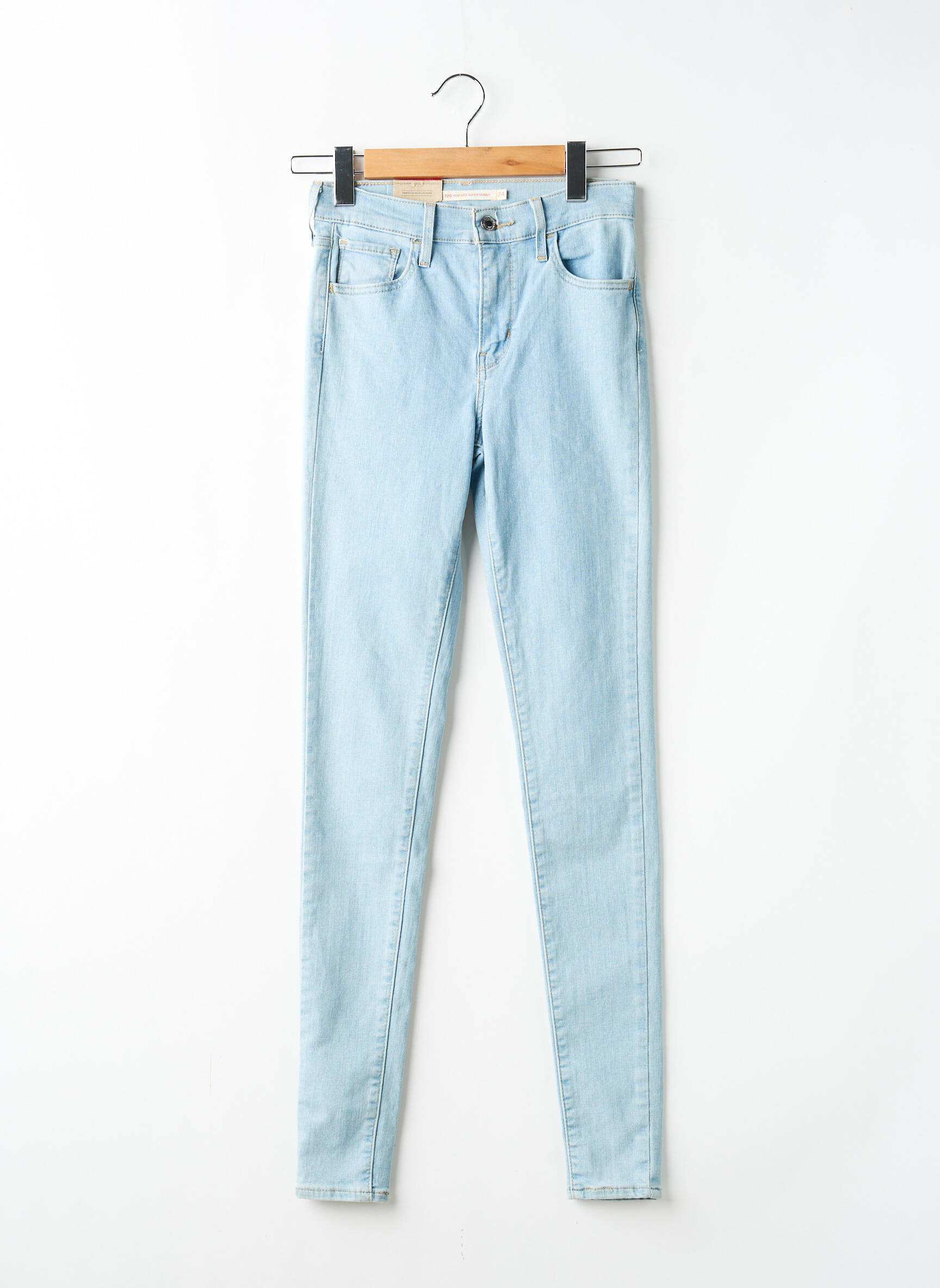 Jeans skinny taille normale taille normale bleu clair LEVI'S femme