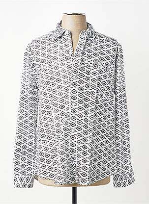 Chemise manches longues imprimé fantaisie blanc SINOE BY BAMBOO'S homme